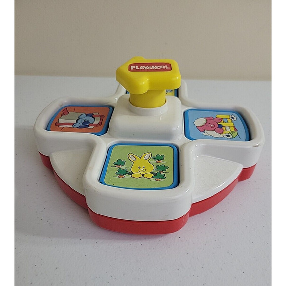 Vintage 1990 Playskool Peek ’n Pop Flip Push Toy for Baby Kids Toddlers #5127 - Picture 2 of 8